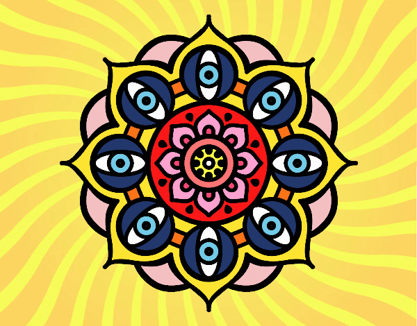 Mandala ojos abiertos