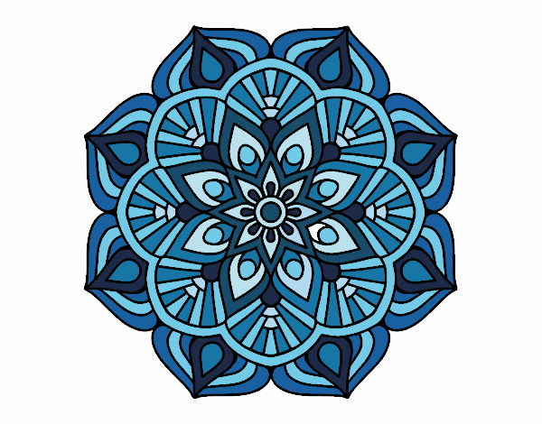 Un mandala de flor oriental