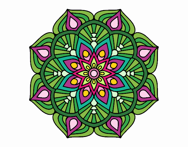 Un mandala de flor oriental