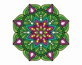 Un mandala de flor oriental