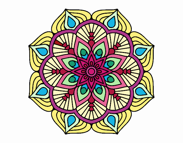 Un mandala de flor oriental