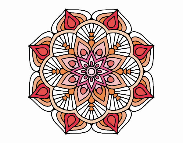 Un mandala de flor oriental