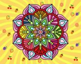 Un mandala de flor oriental