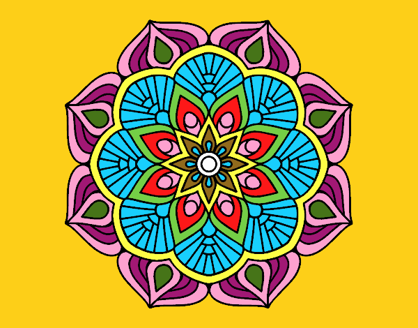 Un mandala de flor oriental