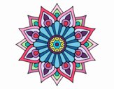 Un mandala destello floral