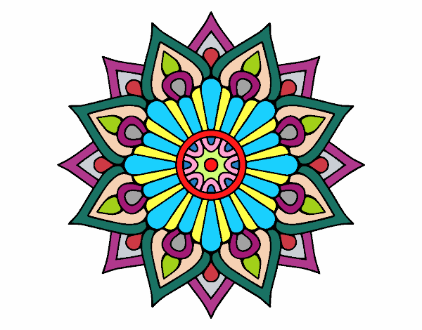 Un mandala destello floral