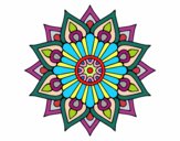 Un mandala destello floral