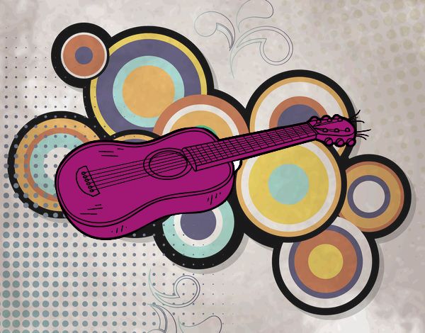 Una guitarra acústica