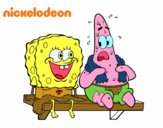 Bob Esponja y Patricio en bañador