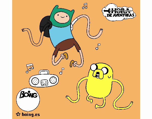 Finn y Jake escuchando música