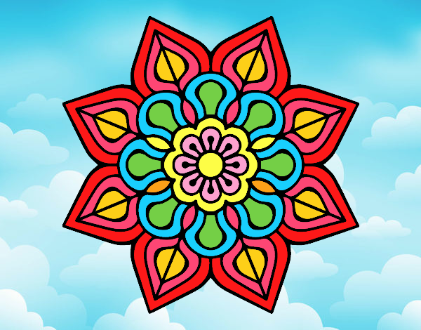 Mandala de flor sencilla