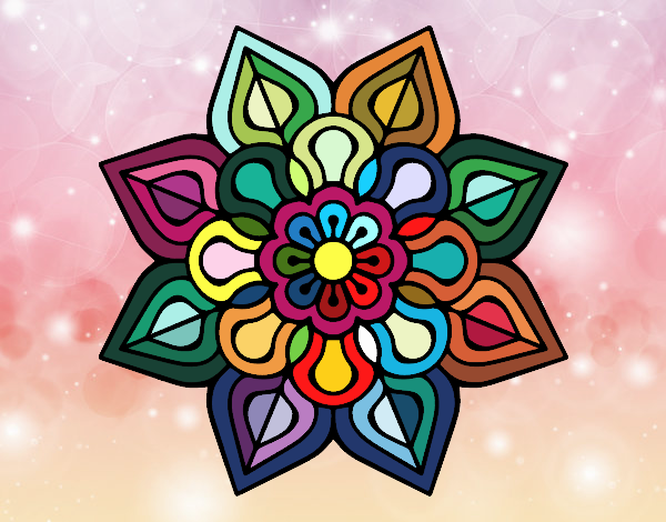 Mandala de flor sencilla