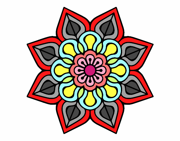 Mandala de flor sencilla