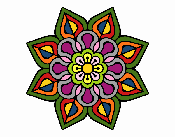 Mandala de flor sencilla