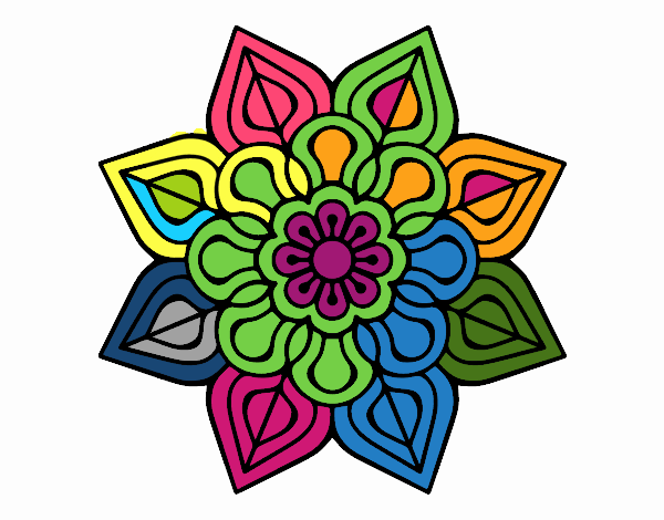 Mandala de flor sencilla