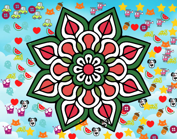 Mandala de flor sencilla