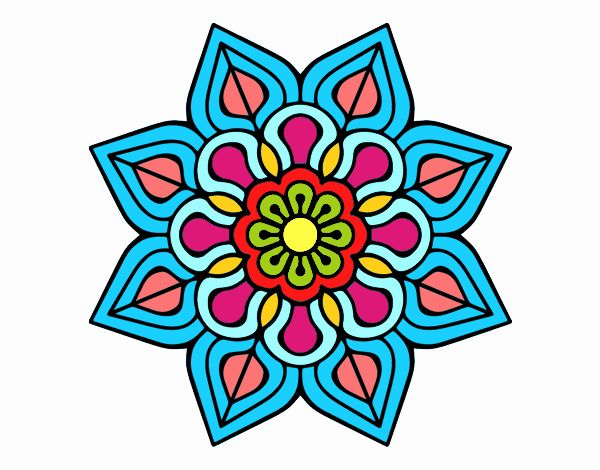 Mandala de flor sencilla