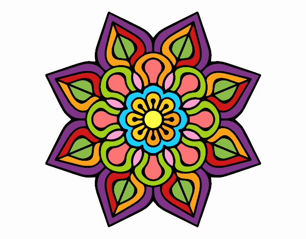 Mandala de flor sencilla