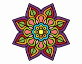 Mandala de flor sencilla