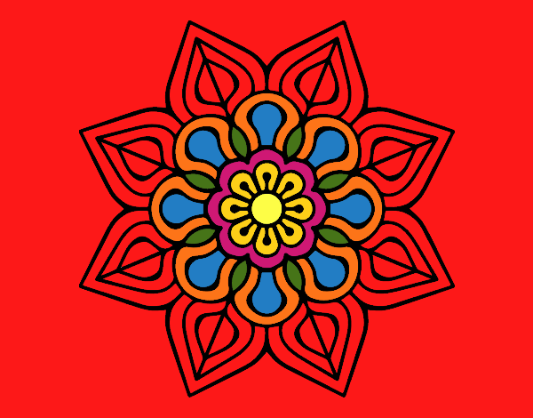 Mandala de flor sencilla