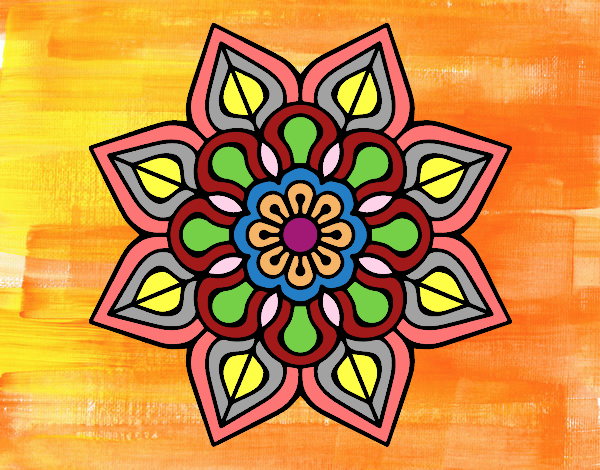 Mandala de flor sencilla