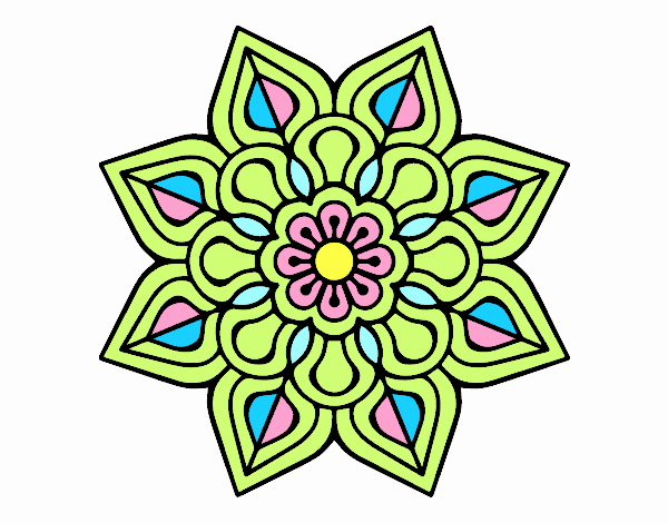 Mandala de flor sencilla