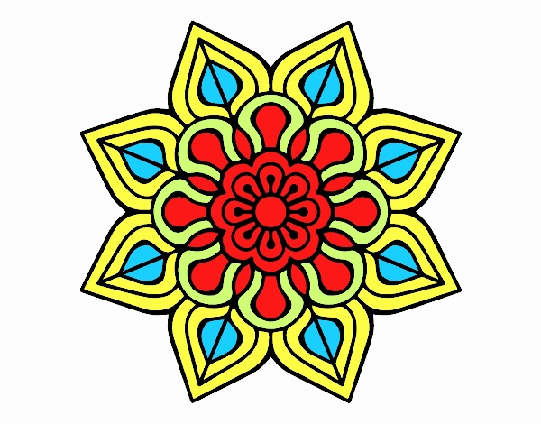 Mandala de flor sencilla