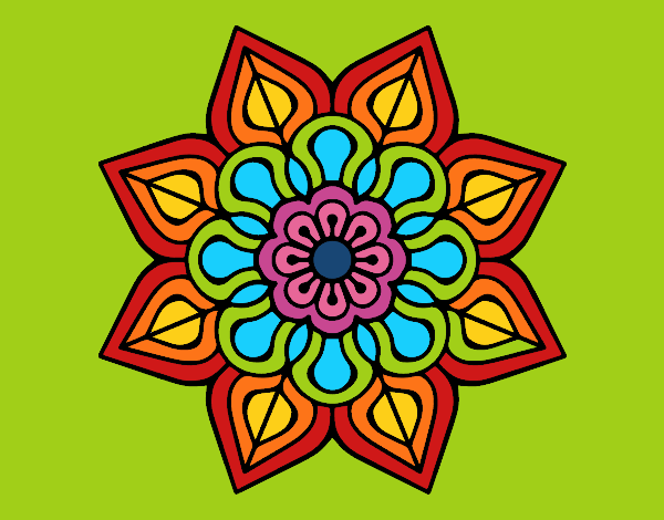 Mandala de flor sencilla