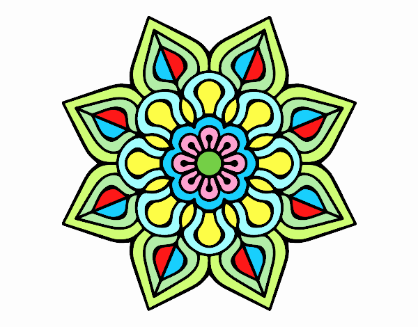 Mandala de flor sencilla