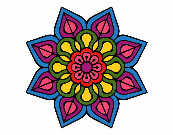 Mandala de flor sencilla