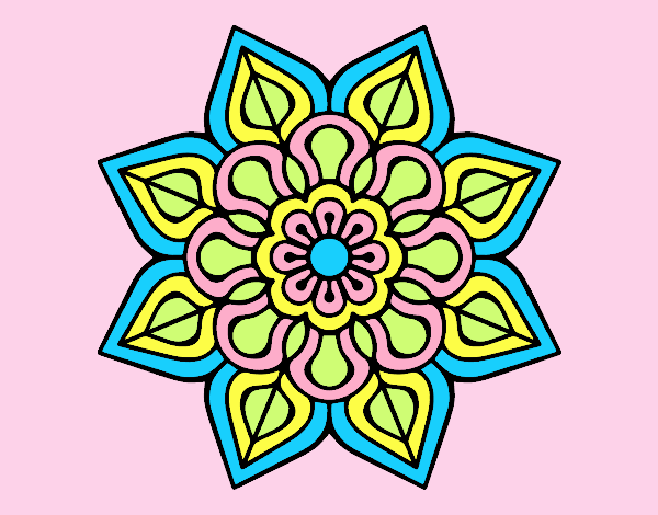 Mandala de flor sencilla