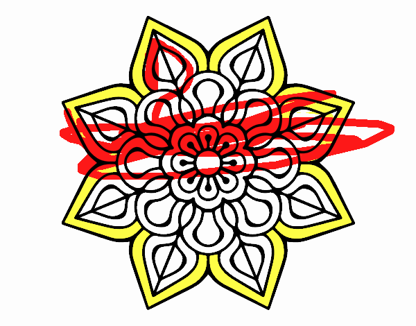 Mandala de flor sencilla