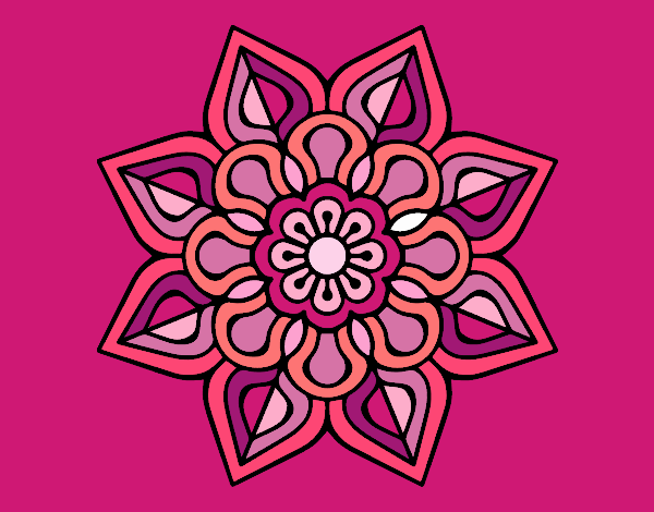 Mandala de flor sencilla