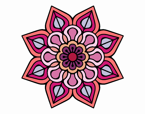 Mandala de flor sencilla