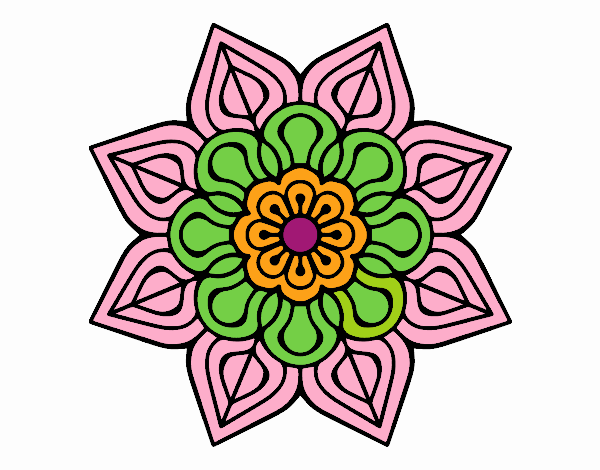 Mandala de flor sencilla