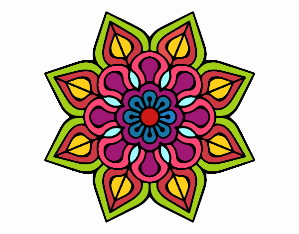 Mandala de flor sencilla