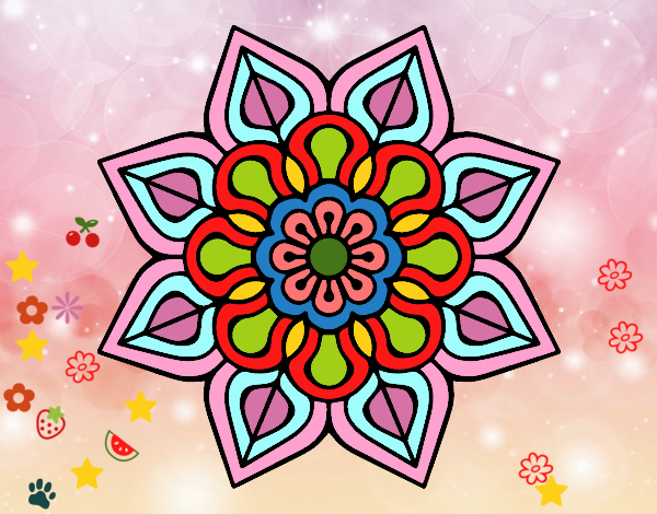 Mandala de flor sencilla