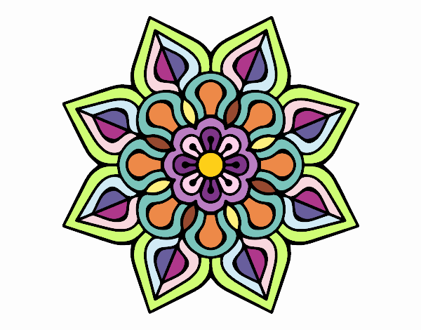 Mandala de flor sencilla