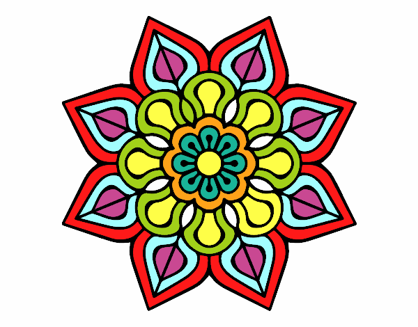 Mandala de flor sencilla