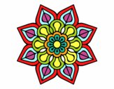 Mandala de flor sencilla