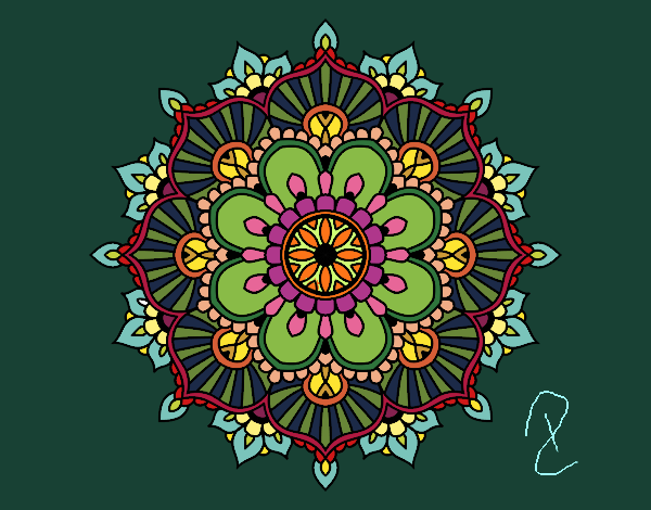 Mandala destello floral