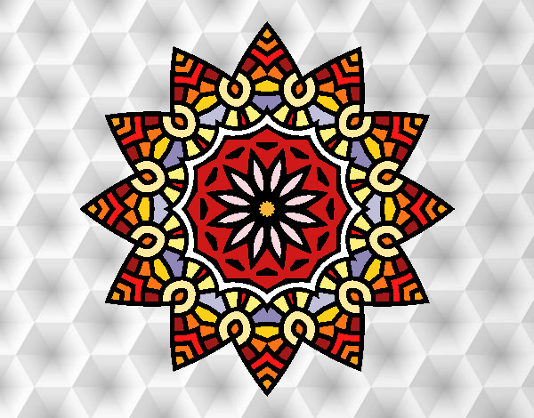 Mandala estrella floral