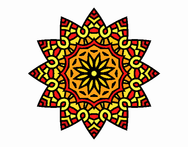 Mandala estrella floral