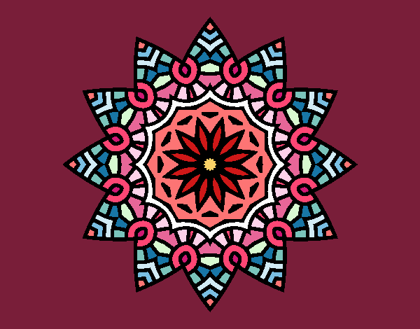 Mandala estrella floral