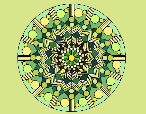 Mandala flor con círculos