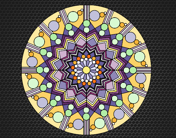 Mandala flor con círculos