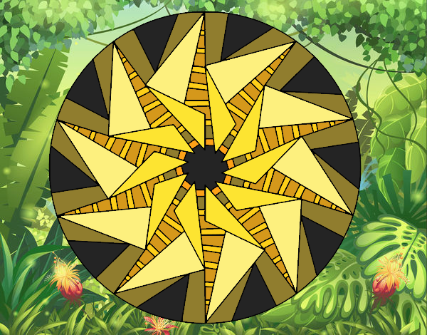 Mandala sol triangular