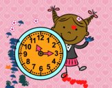 Niña con reloj