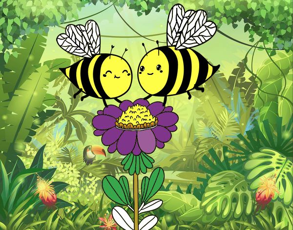 Pareja de abejas