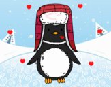 Pingüino con gorro